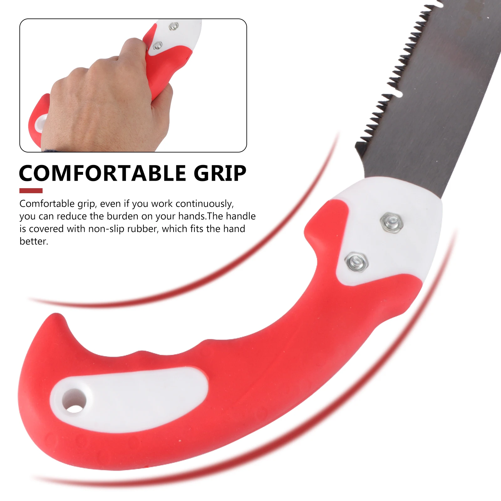 

1pc Durable Lightweight Anti-Slip Handle Alloy Steel Compact Gardening Tool Tree Cutting Fruit Saw Orange