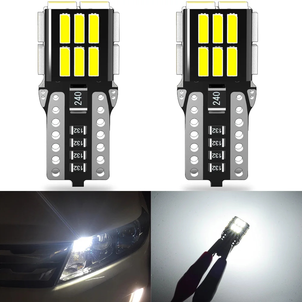 

2Pcs W5W T10 194 LED White Auto Interior Bulbs Car Parking Position Lamp Map Dome Lights 12V For Nissan Mini Renault Opel kia