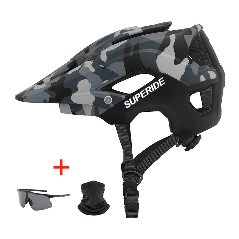 SUPERIDE Outdoor Oddychający kask rowerowy Integralnie formowany kask rowerowy XC MTB Ultralekki kask do roweru szosowego i górskiego