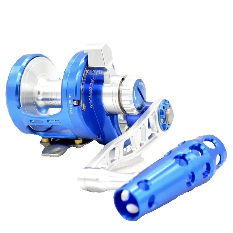 

Slow Jigging Reel 10 Bearings 30KG Max Drag Offshore Coil PE3#-500M Line Capacity Overhead Saltwater Trolling Drum Fishing Wheel