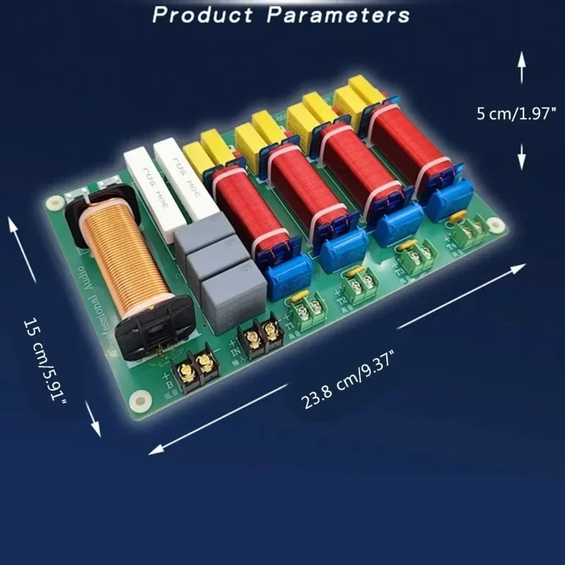 

HiFi Frequency Divider 5-Channel 1000W for DIY Home Theater Speaker Treble Bass