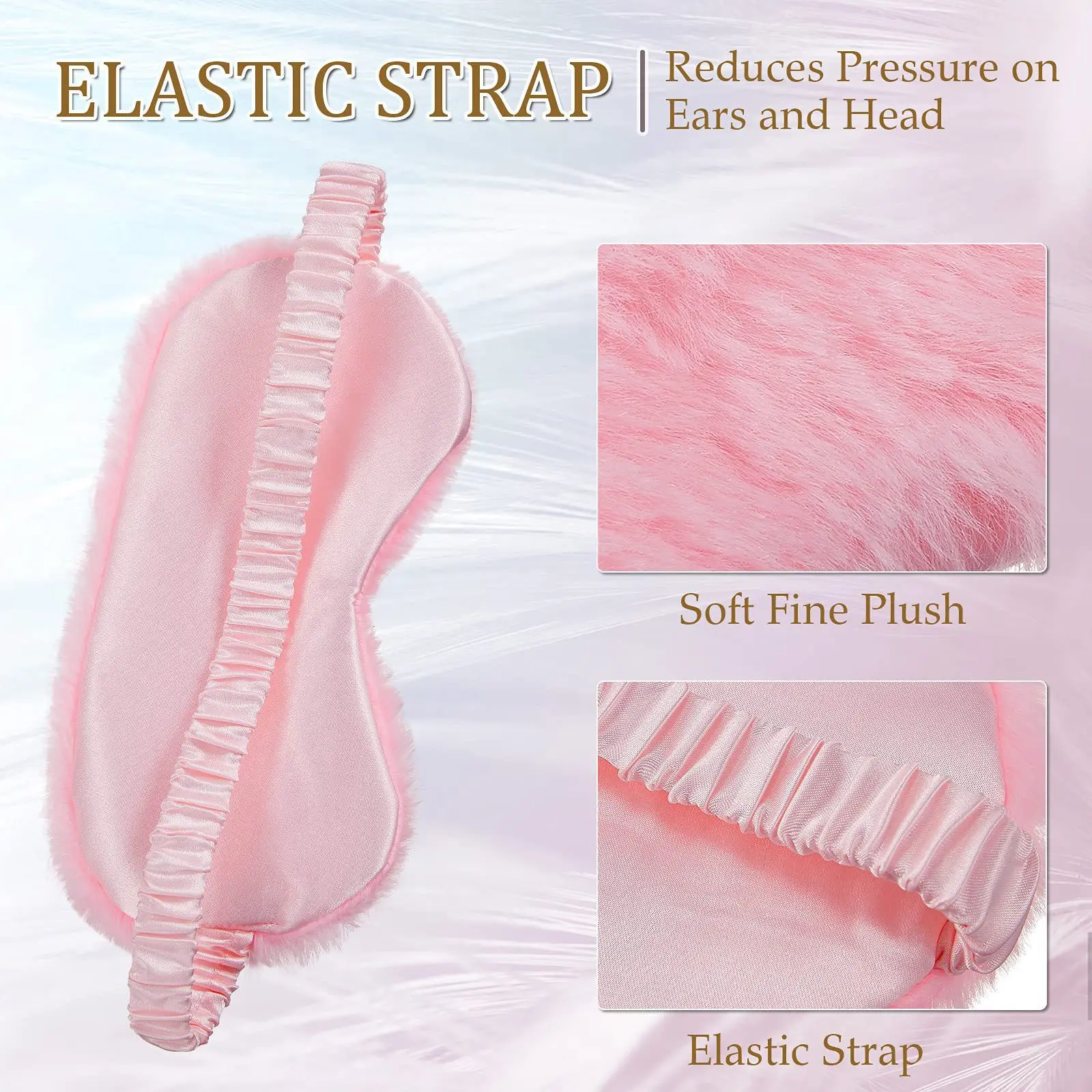 Máscara de ojos de punto de dibujos animados de Disney, bonita máscara de ojos de felpa, estampado de pelo de conejo de imitación suave, máscara de ojos para dormir de otoño e invierno, sombreado