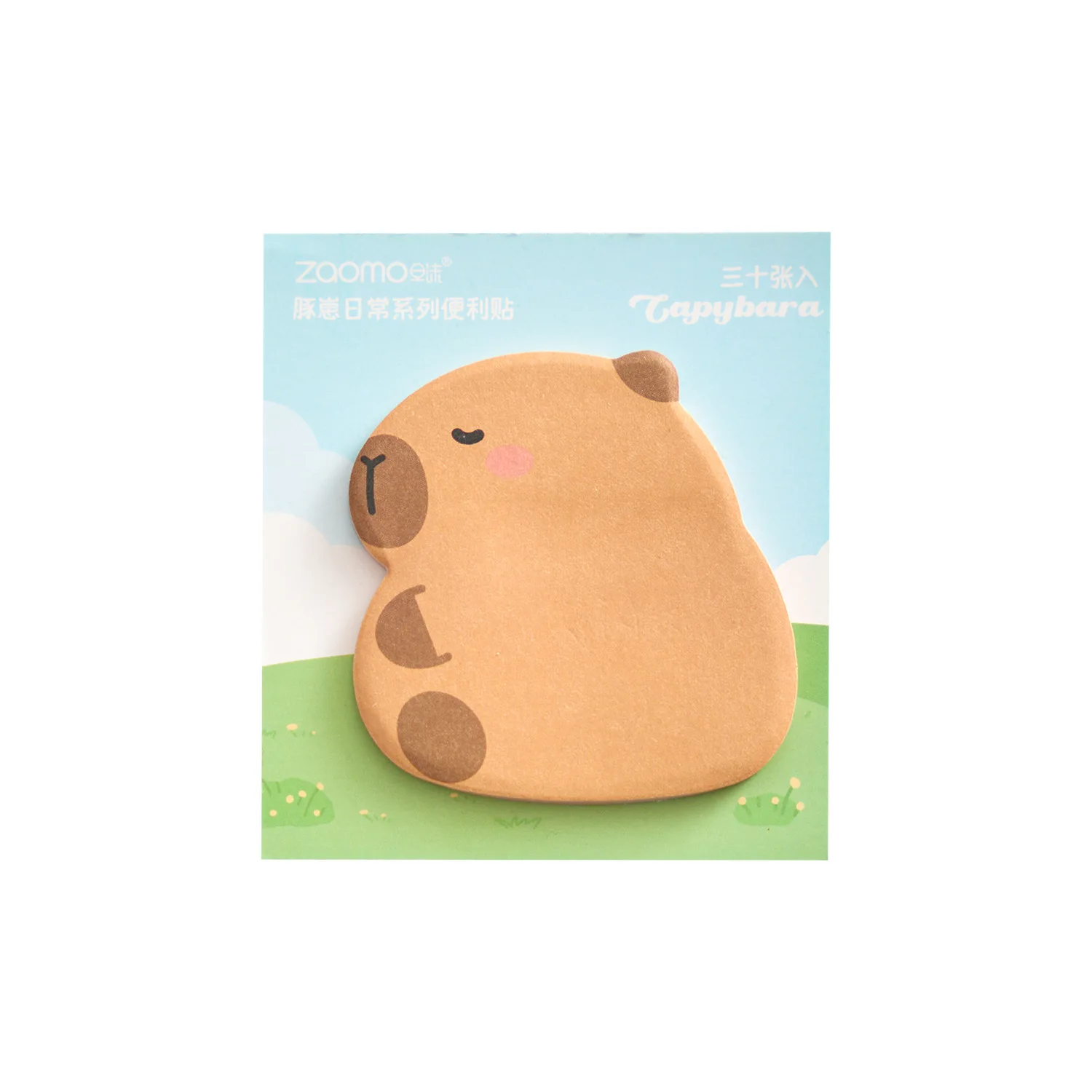 30sheets Kapibala Memo Notes Daily Series  Cartoon Cute Office Record Handbook Message Post Memo Pad Sticky Notes Stationary