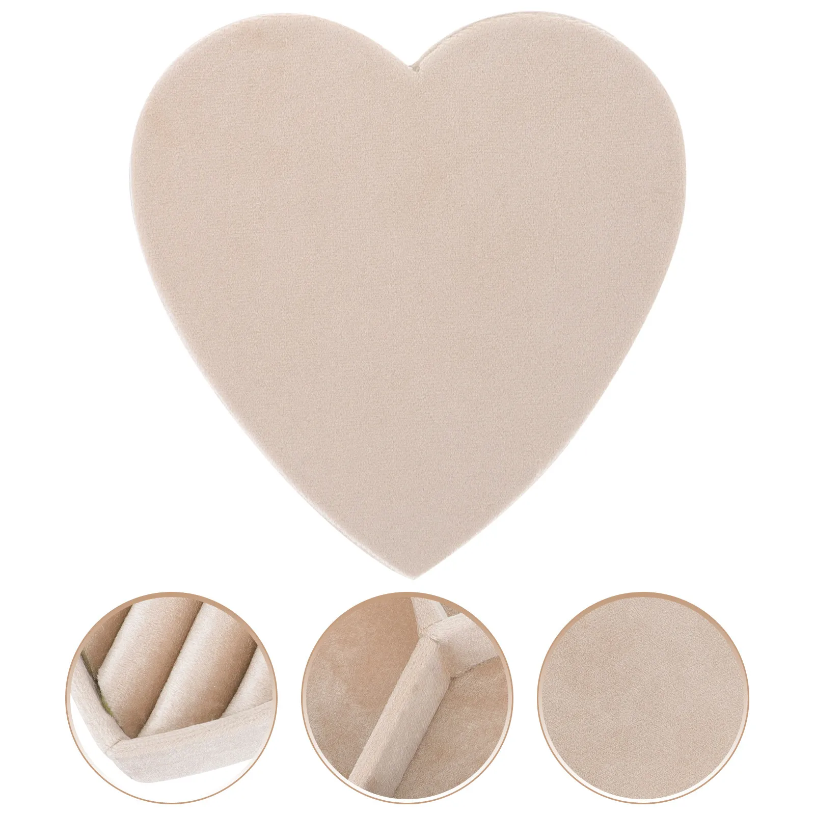 

Heart Shape Jewelry Box Portable Organizer Travel Case for Rings Earrings Necklaces Small Storage Display Gift for Women Girls