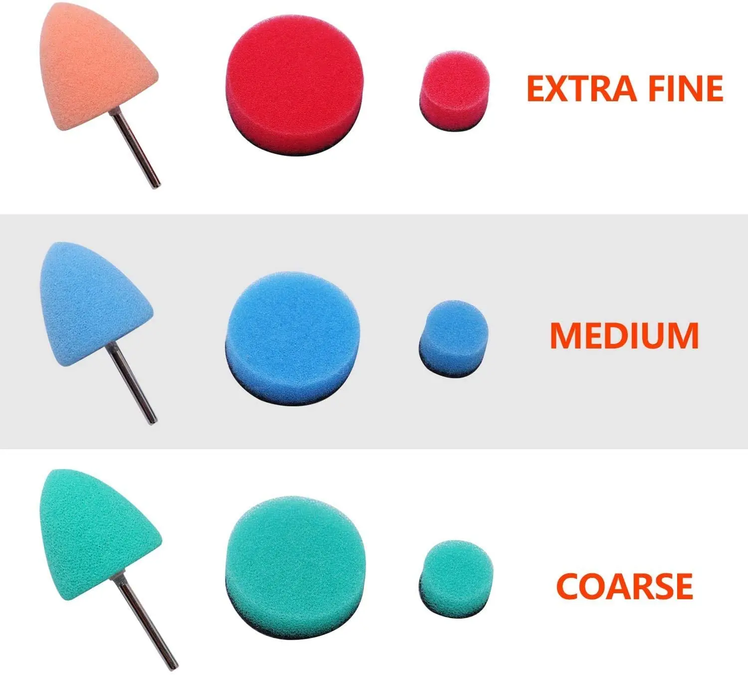 16Pcs Auto Polijsten Pad Spons Polijsten Waxen Schoon Polish Buffer Boor Wiel Automotive Polijstmachine Verwijdert Krassen Auto Reparatie