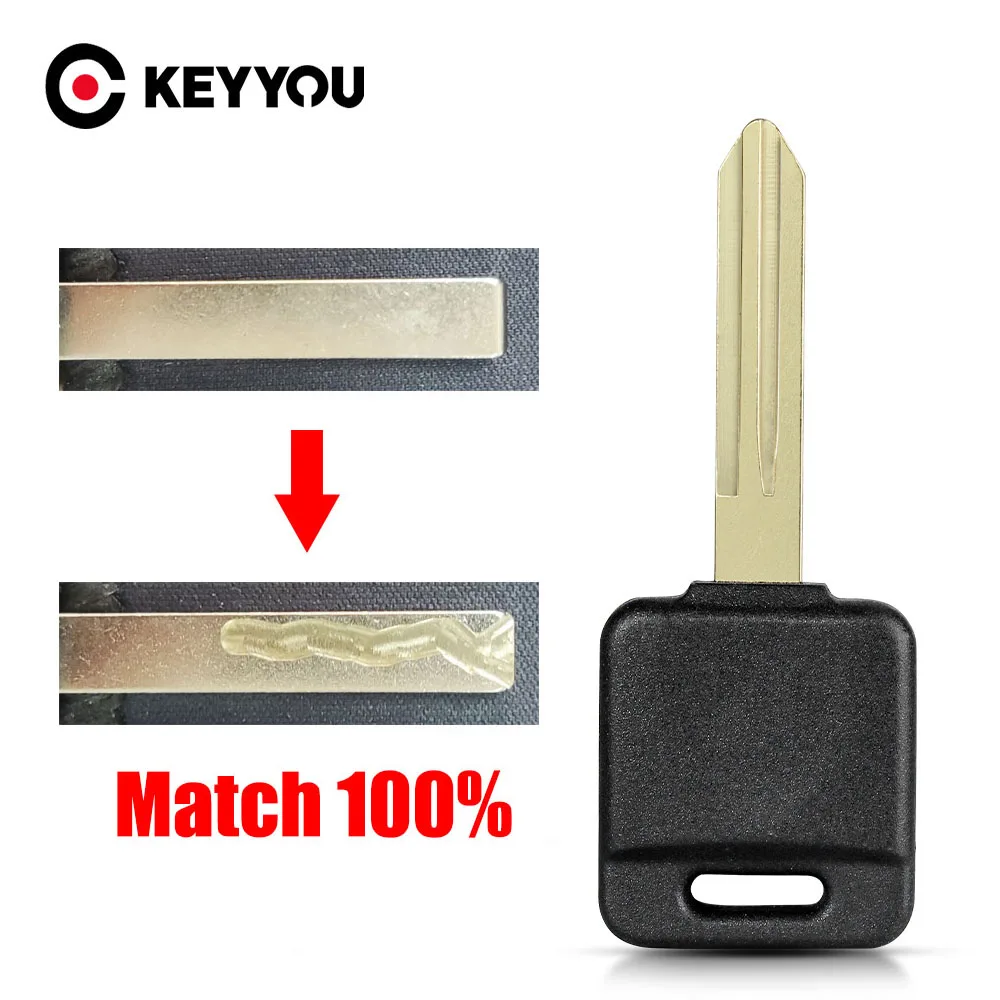 KEYYOU With Cutting Service For Nissan Teana Versa Livina Sylphy Tiida Sunny March X-trail Car Transponder Car Key Shell Case