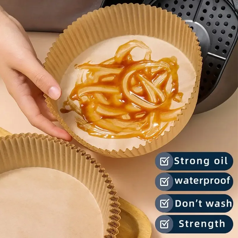 Air Fryer Disposable Paper Liner Non-Stick Oil-proof Parchment Mat for Cooking Microwave Oven Sheets Special Baking BBQ Roasting