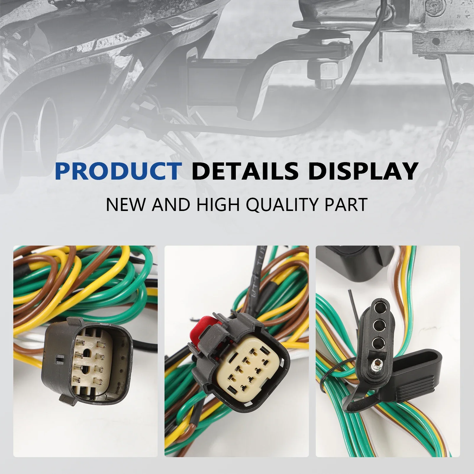 

56514 4-Pin Trailer Wiring Harness Compatible with Trax 2024-2025 Vehicle-Side Custom, 4-Way Flat Output Custom Wiring Harness