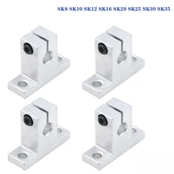2/4pcs Sk8 Sk10 Sk12 Sk16 Sk20 Sk25 Sk30 8mm Linear Bearing Rail Shaft Support Xyz Table Cnc Router Sh8a 3d Printer Part