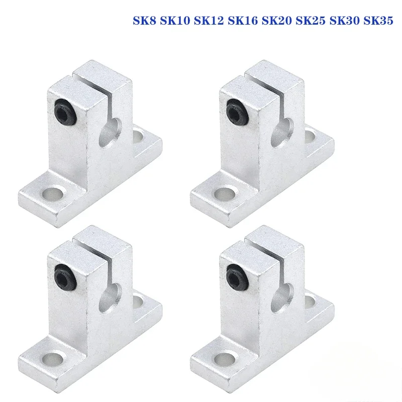 2/4pcs Sk8 Sk10 Sk12 Sk16 Sk20 Sk25 Sk30 8mm Linear Bearing Rail Shaft Support Xyz Table Cnc Router Sh8a 3d Printer Part