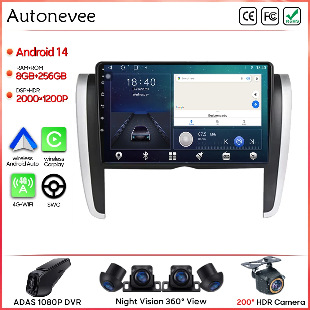 

Android 14 Car Video Player For Toyota Allion Premio T260 2007 - 2020 Radio Carplay DVD Stereo No 2din GPS Navigation Autoradio