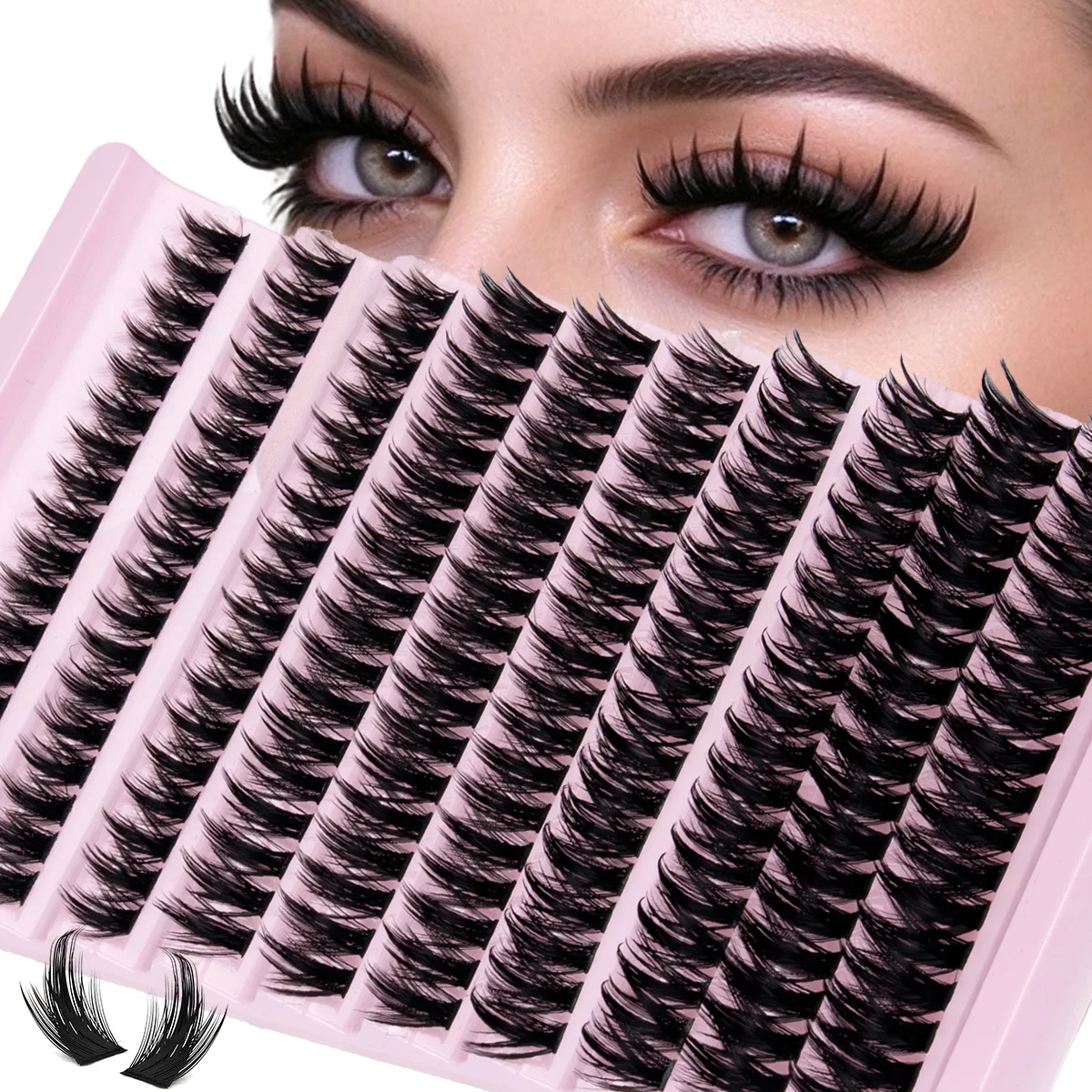 Manga Lash Clusters With Spikes Wispy Cluster Eyelash Extensions Anime Eyelashes Clusters Reusable Faux Mink Fairy Lash