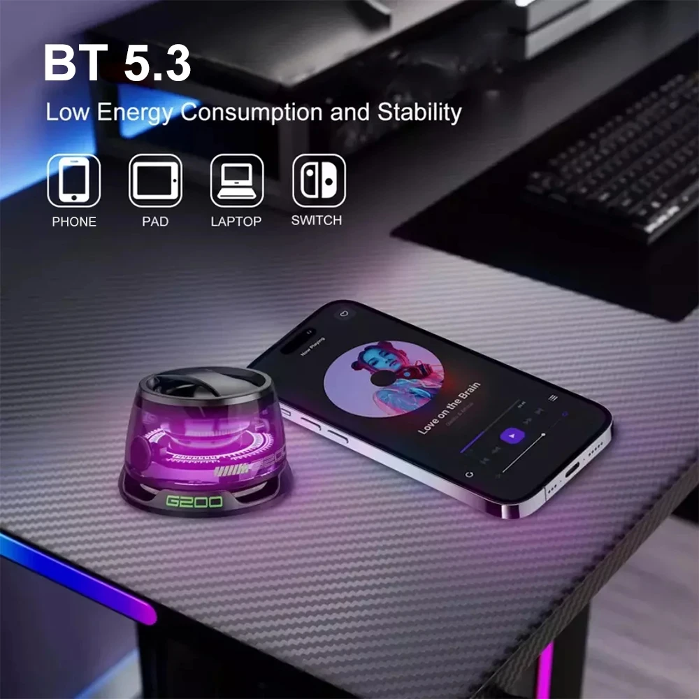 

Gtwoilt RGB Bluetooth 5.3 Speaker Portable Magnetic Speaker Mini Speaker Multifunctional for PC Macbook XIAOMI HUAWEI iPhone