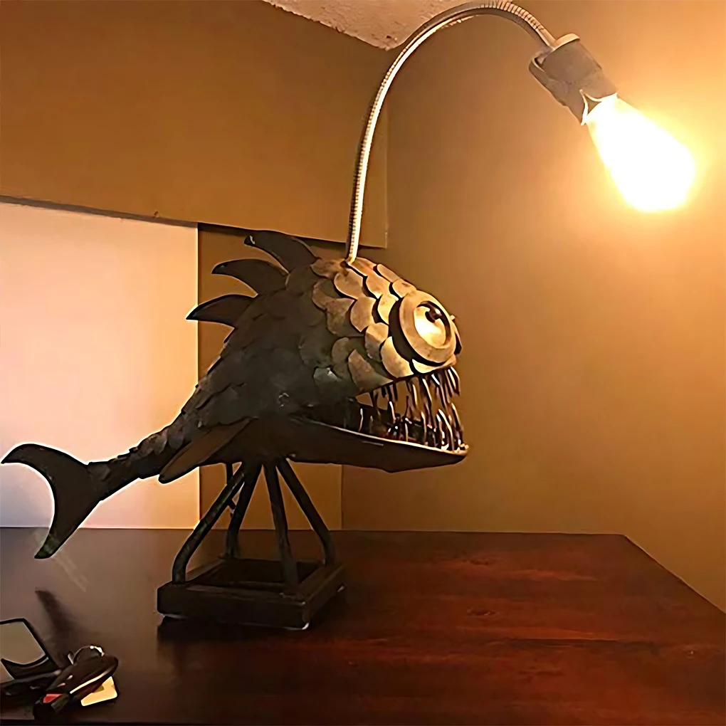 

Sharks Shape Table Lamp Gifts Non-toxic And Harmless Night Light Wide Application Angler Fish Light