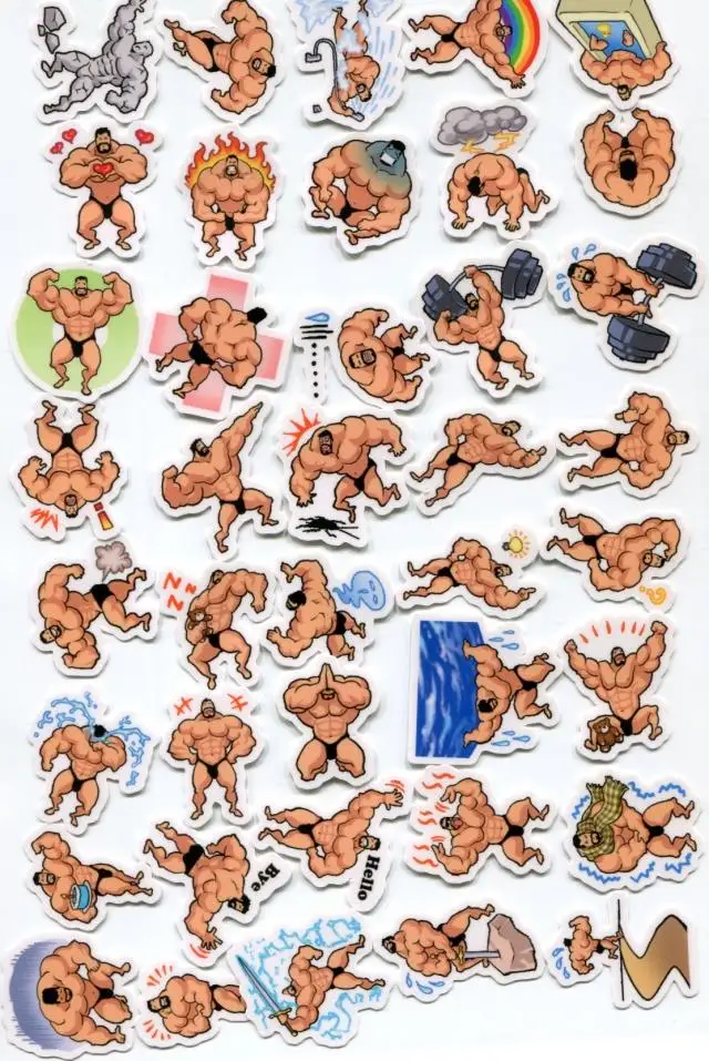 

40 шт./упаковка, наклейка Мужская, Z414 (2-4 см)