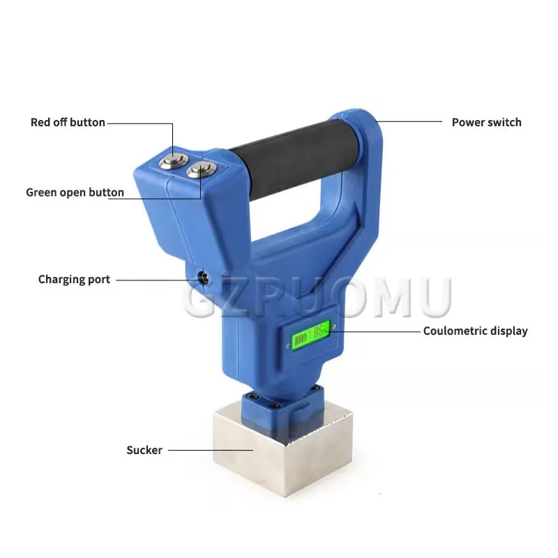 Imagem -03 - Eletricamente Controlado Otário Ímã Permanente Handheld Levantador Magnético Chapa de Aço Manipulação de Ferro Sucção Artefato Epp30 50s