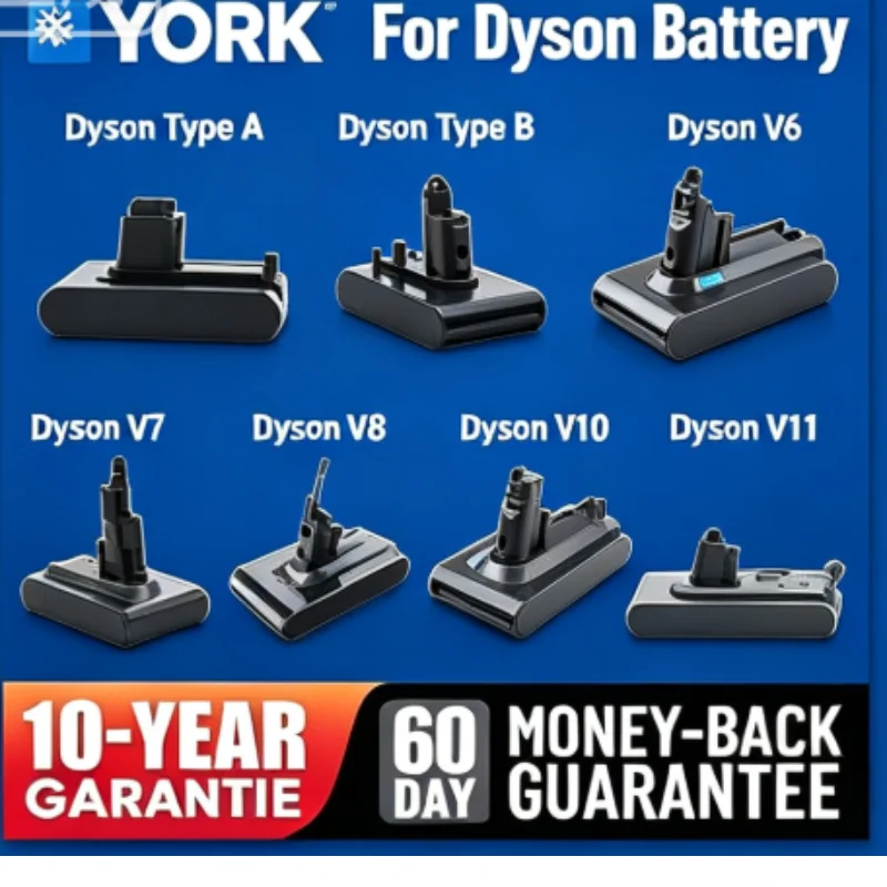 For Dyson A/B/ 100%New Compatible with Dyson V10 V8 V11 V15 V7 V6 Series SV07 SV09 SV10 DC62 Vacuum Cleaner rechargeable battery