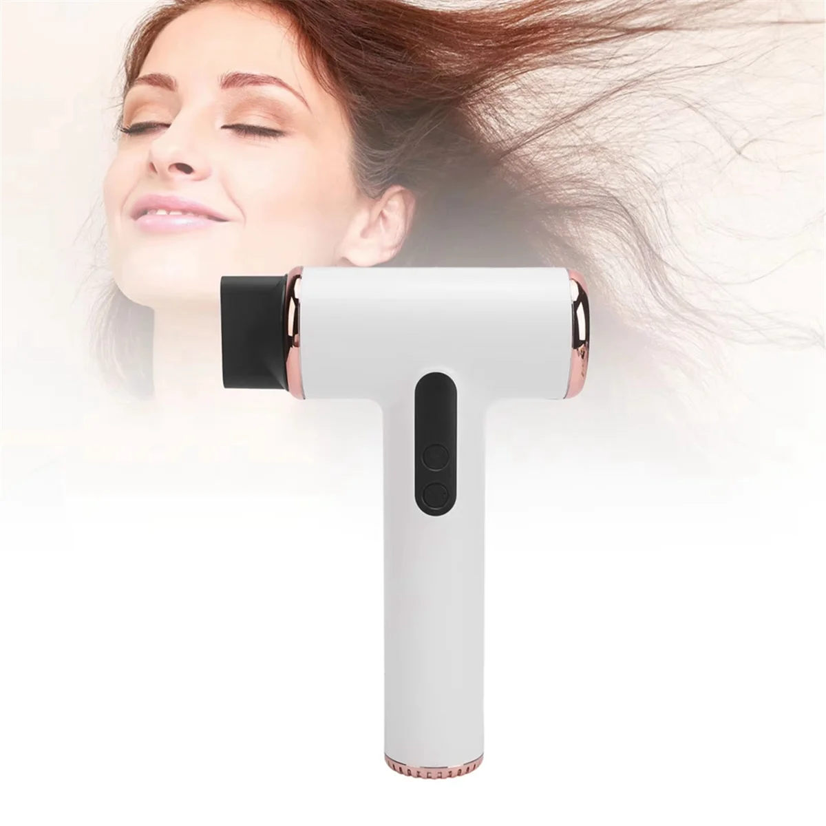 A01M Cordless Hair Dryer 3 Speeds 3 Temp USB Rechargeable Portable Small Blow Dryer with Digital Screen for Dorm Camping