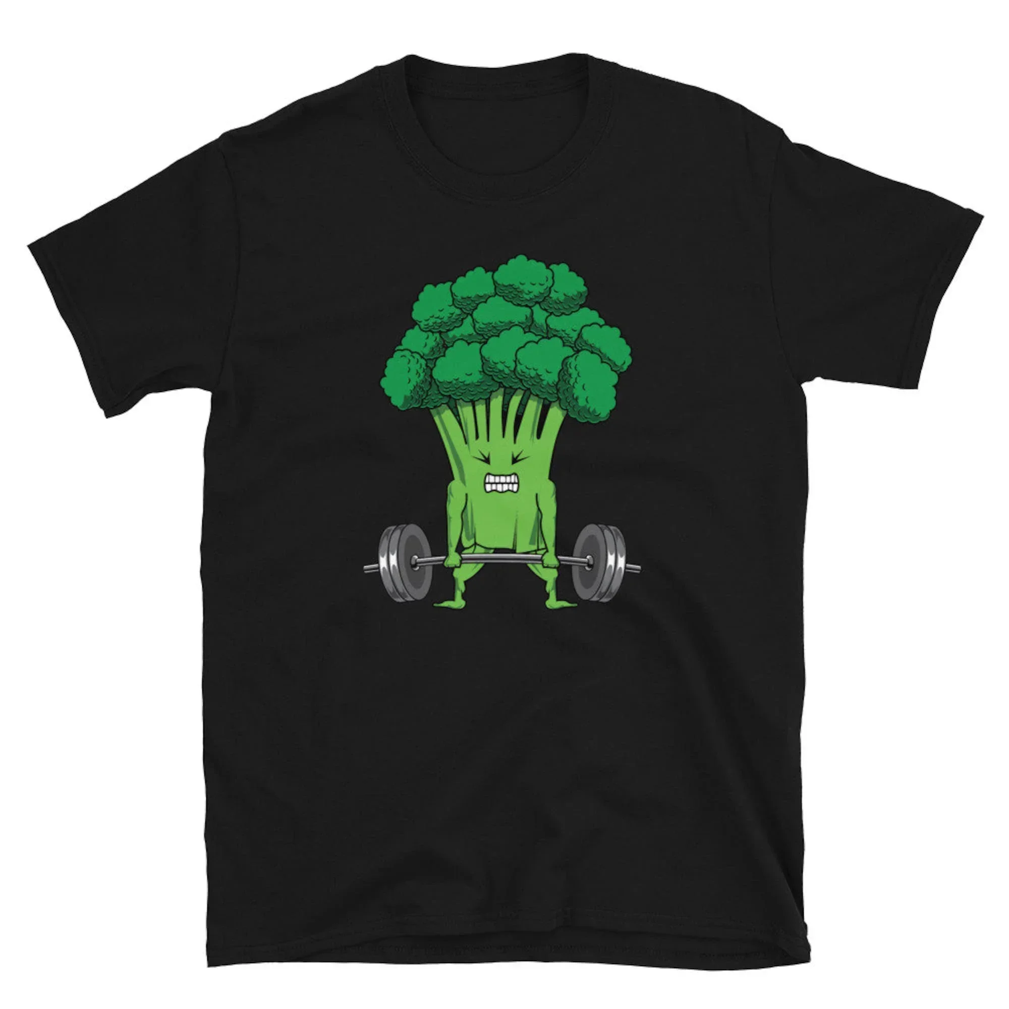 Broccoli DeadlifT T Shirt Vegan Vegetarian Workout Gym Weightlifting Weightlifter Deadlifting Veggie Vegetable