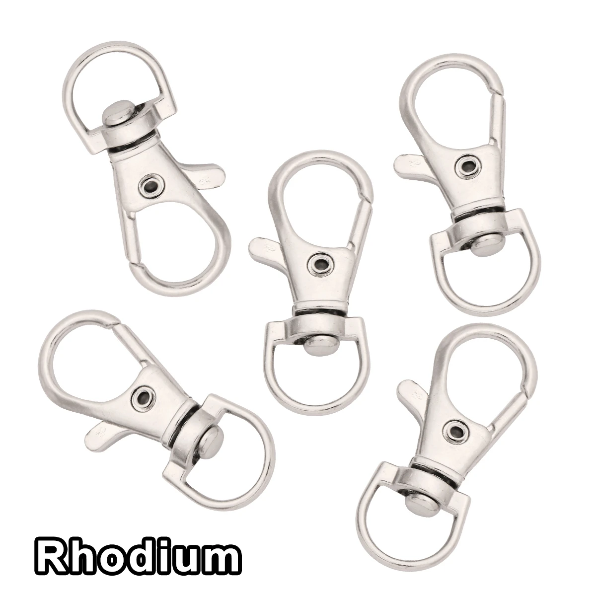 20/50pcs/lot Split Key Ring Swivel Lobster Clasp Connector For Bag Belt Dog Chains DIY Jewelry Making Findings