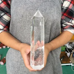 Obelisco de Quartzo de Derretimento Claro Tamanho Grande, Ponto De Vinha De Cristal, Cura Fengshui, Decoração De Casa, 400-1000g