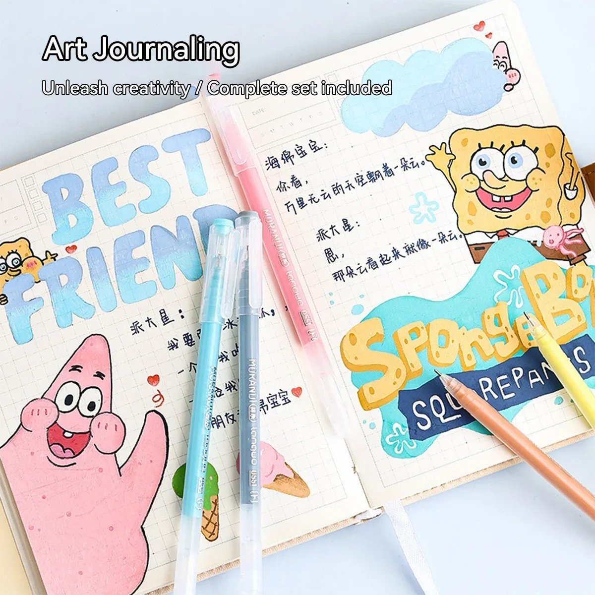 Set 9 Buah Pena Gel 0.5Mm Warna Morandi untuk Siswa Menulis Lukisan Sketsa Pena Spidol Seni Tangan Hadiah Alat Tulis Tinta Halus
