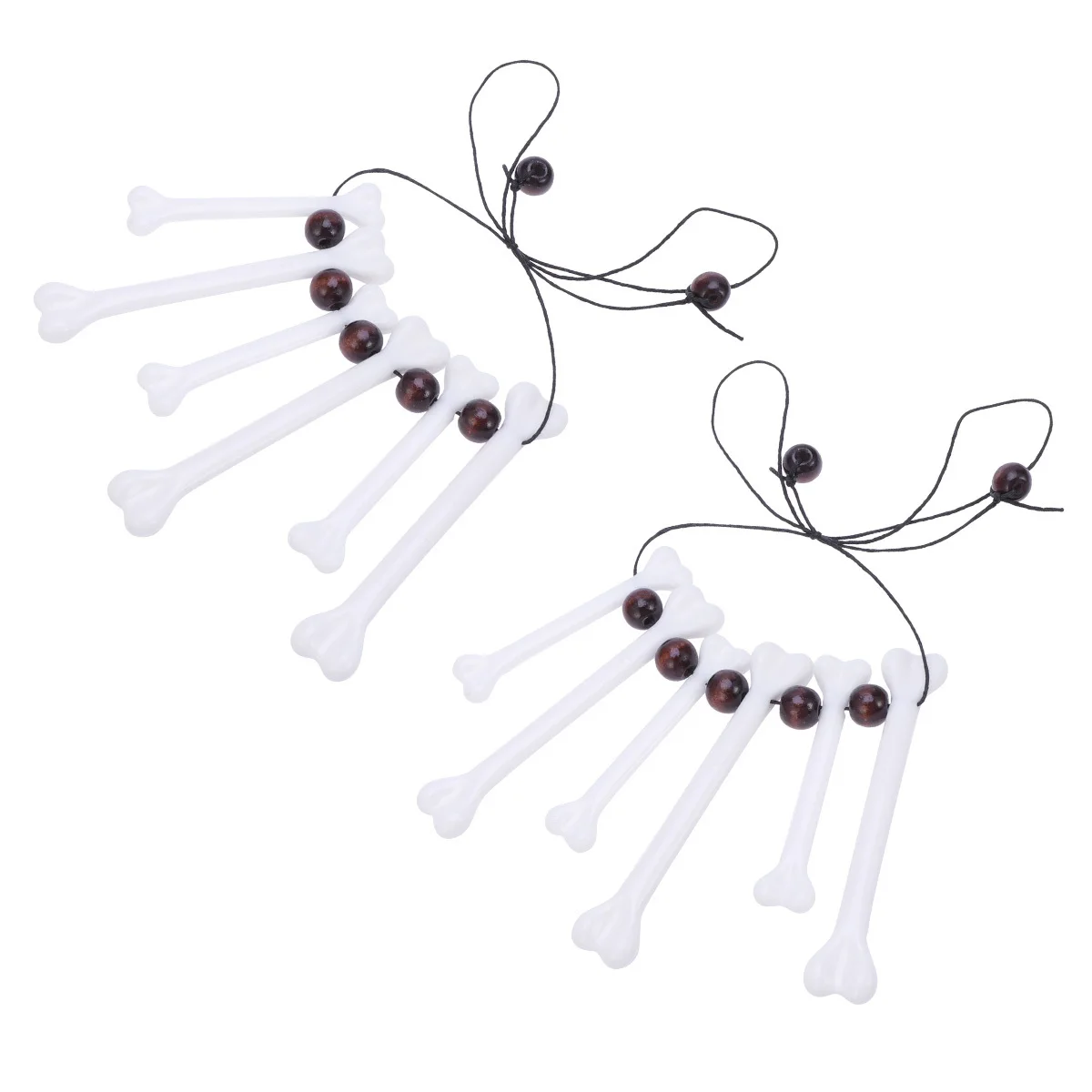 2Pcs Halloween Simulation Bone Necklace Lightweight Comfortable Wear Perfect Birthday Festival Gifts for Women