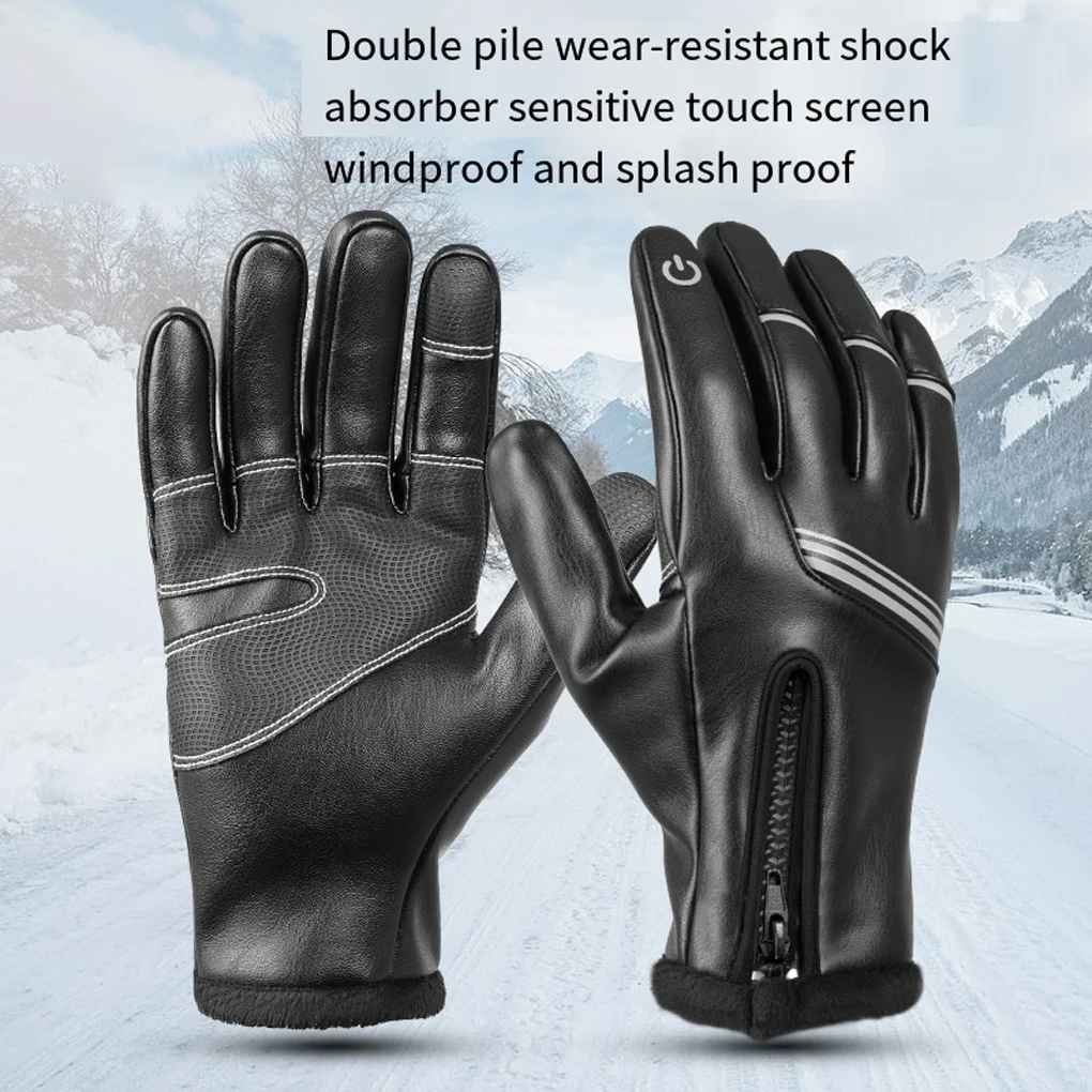 Motorcycle Gloves Men Women Moto Pu Leather Cycling Winter Glove Motorbike Motorcross ATV Motor New M/L/XL/XXL Bicycle Protect