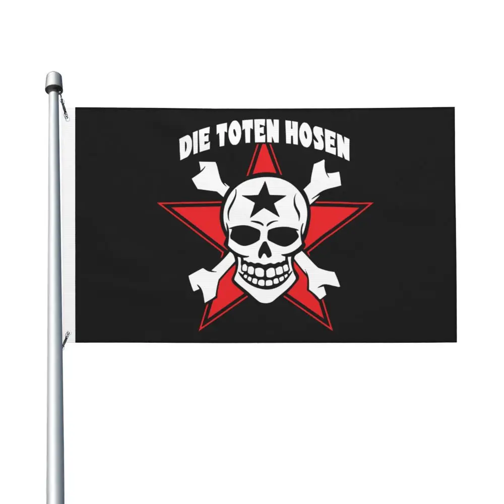 Trote Toten Hosen Bandera de doble cara, Bandera de Brisa, Bandera de jardín, bandera decorativa, fiesta, 3x5 pies (90x150cm)
