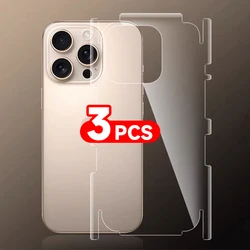 Frame Hydrogel Film for IPhone17 16 15 Pro Max Back Screen Protector Full Cover Back Side Protective Films for IPhone 14 13 12