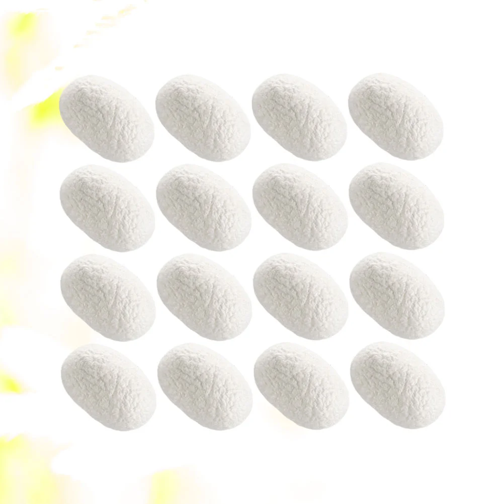 30 Pcs Cleaning Ball Natural Silk Cocoons for Face Gentle Exfoliating Deep Balls Blackheads Removal