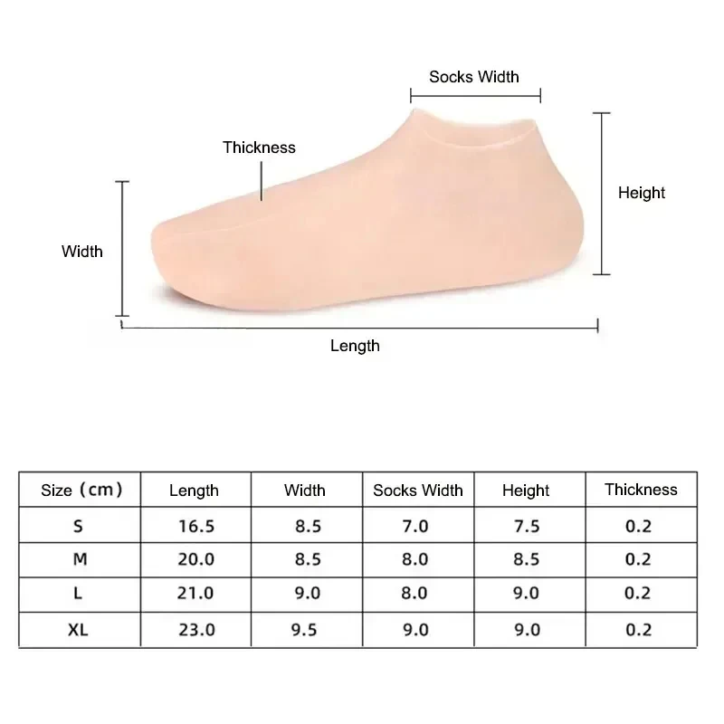 Calcetines de silicona para Spa, calcetines de Gel hidratante, exfoliante y prevención de sequedad, piel muerta agrietada, Protector de eliminación, herramientas para el cuidado de los pies