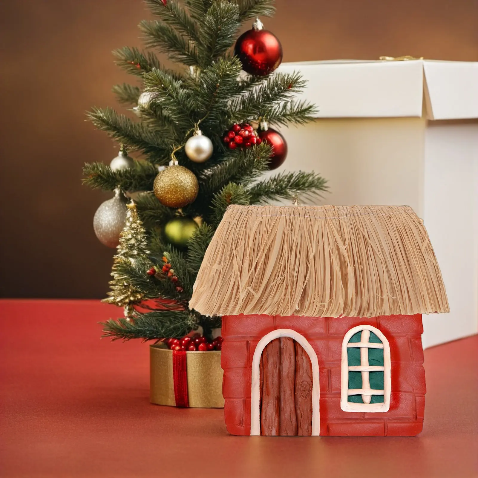 3 pcs Mini Miniature Landscape Garden Sand Table Halloween Christmas New Year Architecture Modelling Roof Synthetic