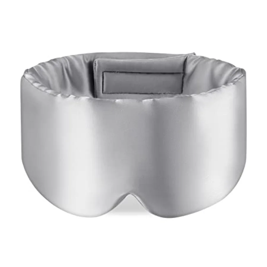 

100% Mulberry Silk Sleep Mask Eye Mask for Man and Woman with Adjustable Headband, Full Size Large Sleep Mask and Blindfold for