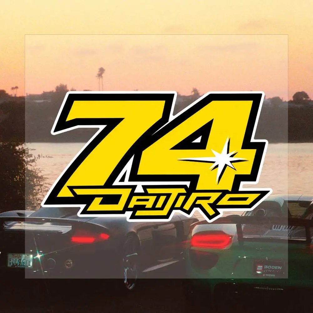 Number 74 Modeling 16cm Cool Sticker Collection Graffiti Style Waterproof Decal Pack For Laptop Motorcycle Helmet DIY Decoration
