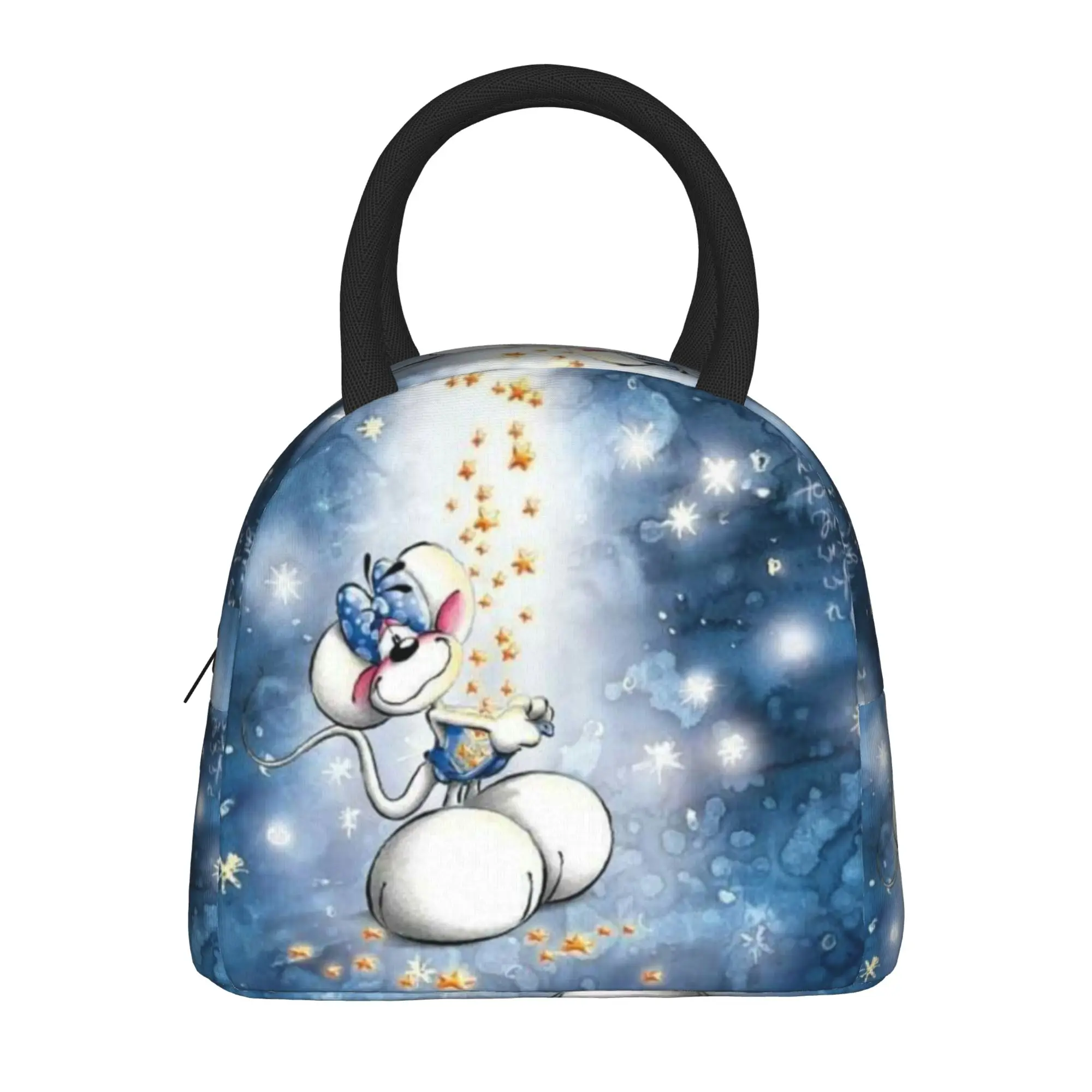 Diddl mouse Thermal Insulated Lunch Bag for Work  Reusable Food Container Bags Men Women Cooler Thermal Lunch Boxes
