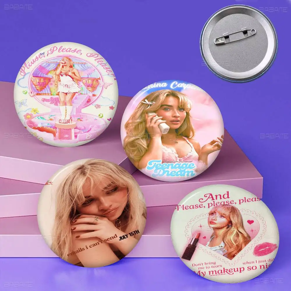 

Singer S-Sabrina C-Carpenter Badges Creative Tinplate Soft Button Pins Animal Icon Brooch Lapel Backpack Badge Accessories Pin