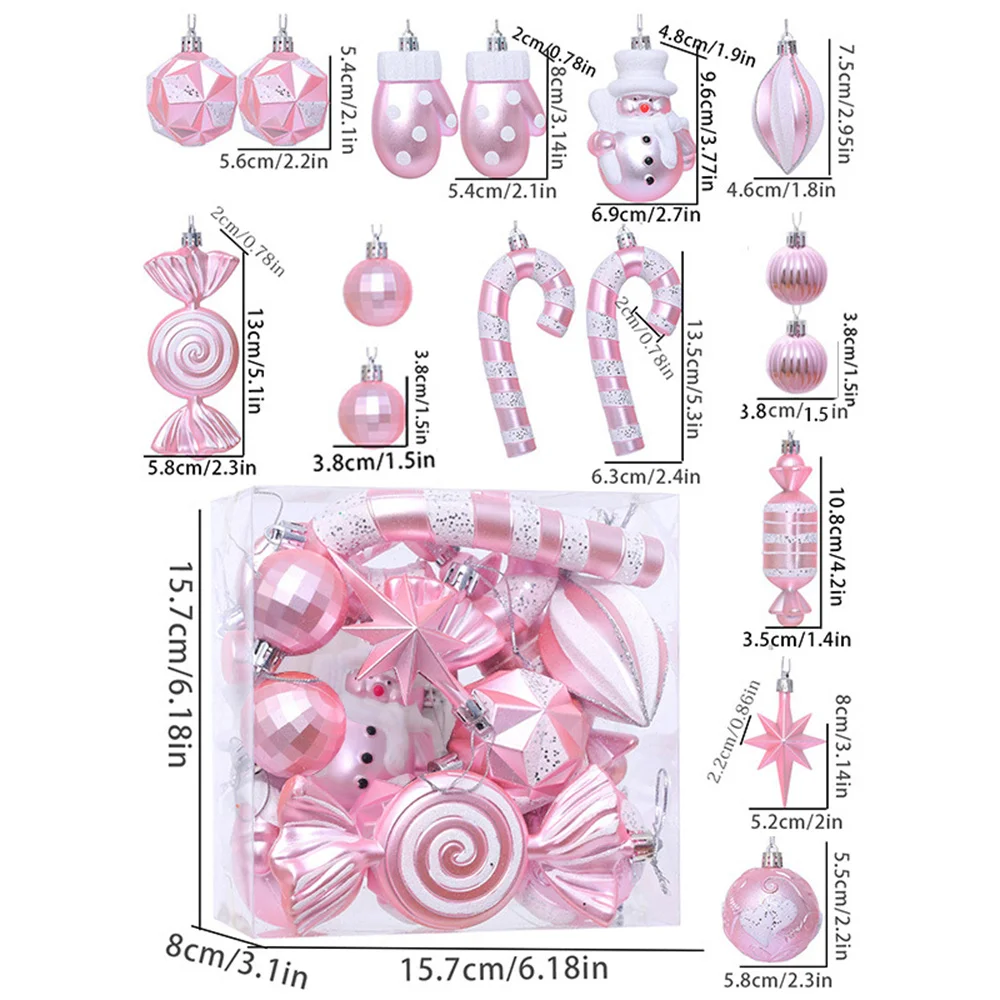 4/6/16Pcs Christmas Ball Ornaments Candy Cane Ornaments Peppermint Lollipop Hanging Ornaments Christmas Holiday Party Supplies