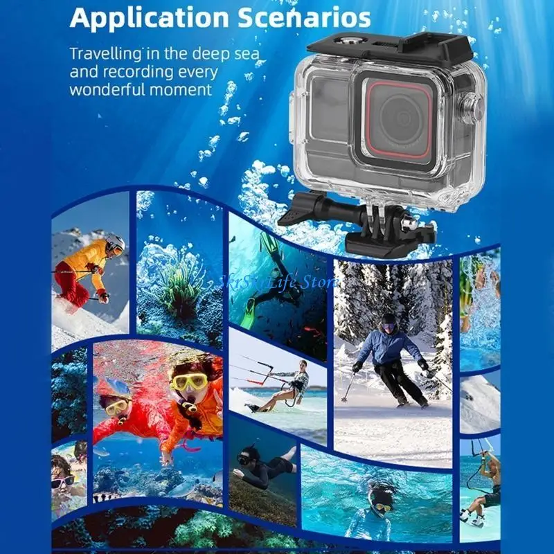 E65E 196.85ft حافظة للغوص مقاومة للماء لحاوية الكاميرا 360Ace
