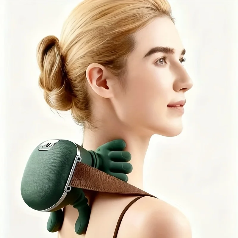 Ergonomic Neck & Shoulder Massager, Simulate Human 5 Fingers, Wireless USB, Deep Tissue Relief, Christmas & New Year Gift
