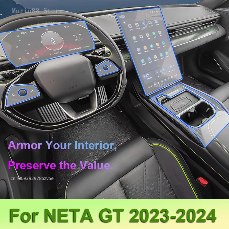 

Full Set Car Interior Protection Film Kit For NETA GT 2023-2024 HD Clear Film for Dashboard Center Control Console Touch Screen