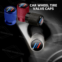 4pcs/1set For Tri Color Sport Logo F10 E60 Z4 G20 G30 E92 E38 M5 M4 M3 Car Valve Caps Wheel Tires Air Tyre Stem Protective Cover