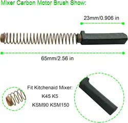 W10380496 Carbon Motor Brush Replacement for Whirlpool KitchenAid Stand Mixer W10260958 AP5178083 PS3495098 9706416 (Pack of 2)