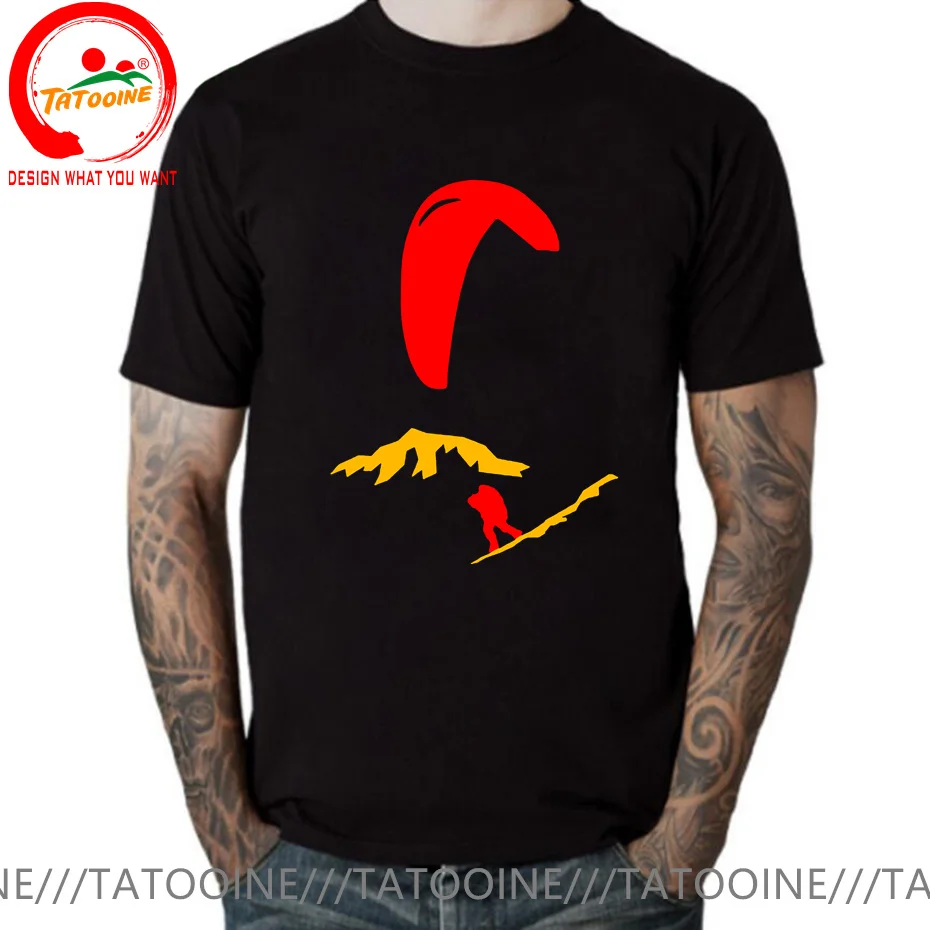 Sky Diving Mens Tee Shirt Sky Dive Diver Tops T Shirt Men Paragliding Fashion Male Tshirt Vintage Skydiving Oversized T-shirts