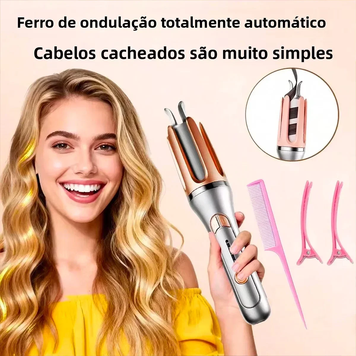 

Automatic curling iron, 32mm, negative ion, electric heating ceramic curling iron, rotating curling waves, anti-entanglement cur