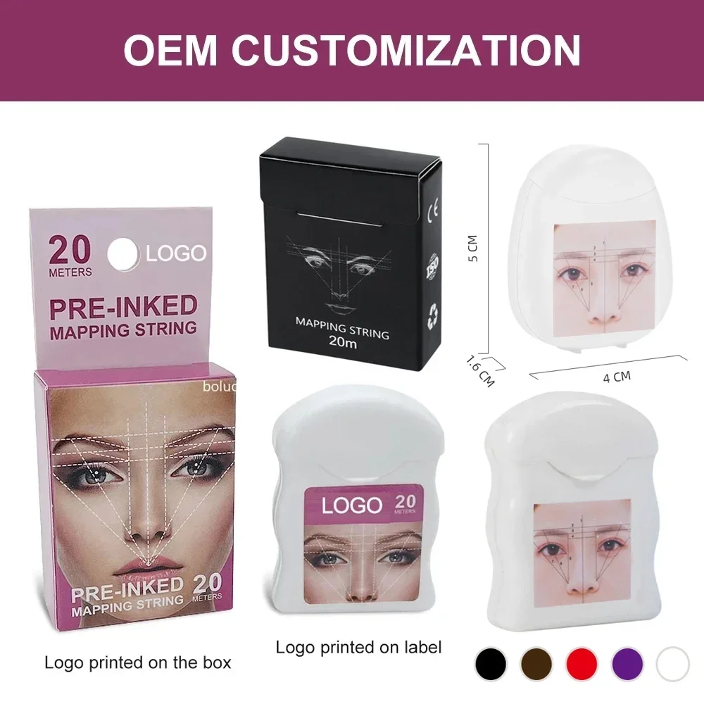 1pcs 10m/20m Pre Inked Mapping String Microblading Eyebrow Marker Thread Line Tool for Brow Designers Tattoo Beginners