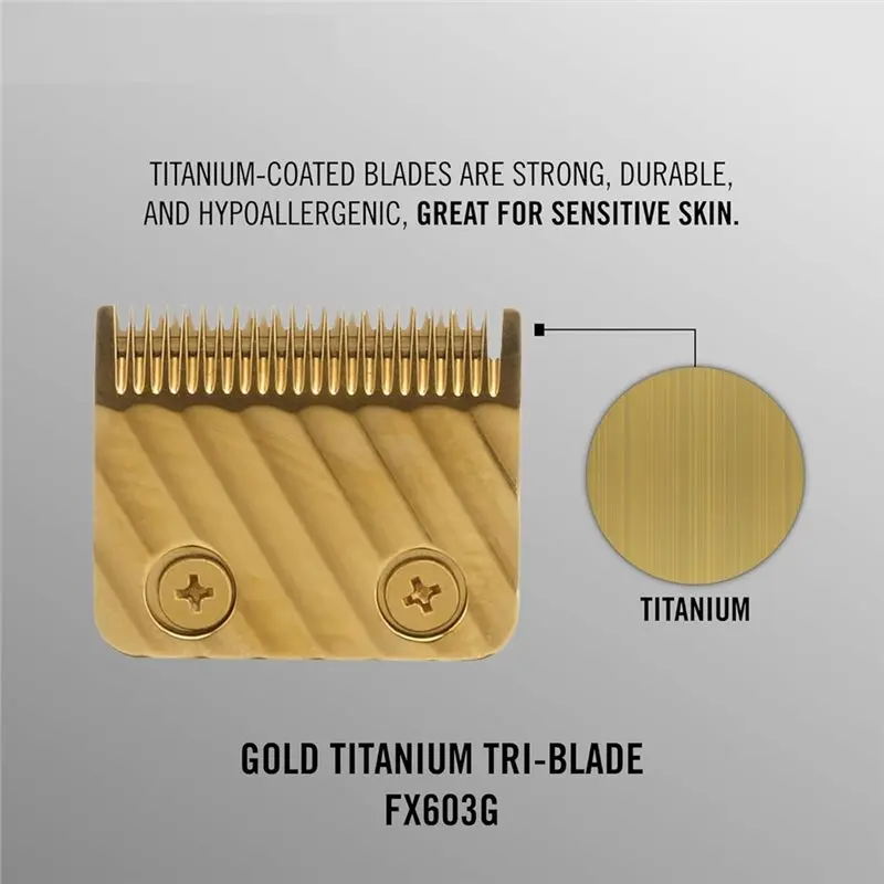 شفرات بديلة FX603G لـ Babylisspro Clippers FX603G مجموعة استبدال ثلاثية الشفرات لقصات FX825 FX673 وأنظمة ثنائية الفتحات