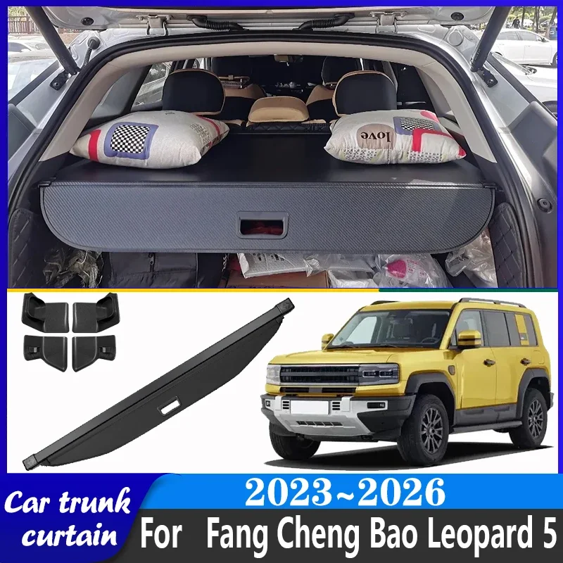 Car Trunk Curtain For BYD Fang Cheng Bao Leopard 5 2023 2024 2025 2026 Trunk Luggage Curtain Anti Peeping Covers Car Accessories