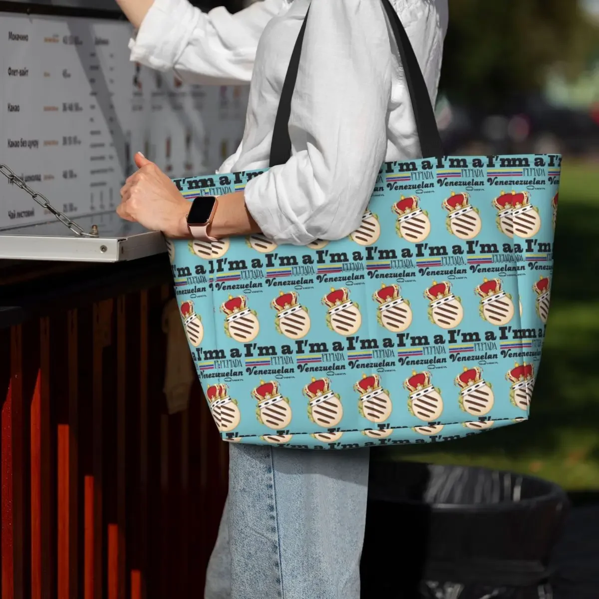 

Arepa Venezuela Im A Pepiada Venezuelan Queen Beach Tote Bag Sport Gym Yoga Duffle Large Tote Bag Women Travel Bag Fitness bag