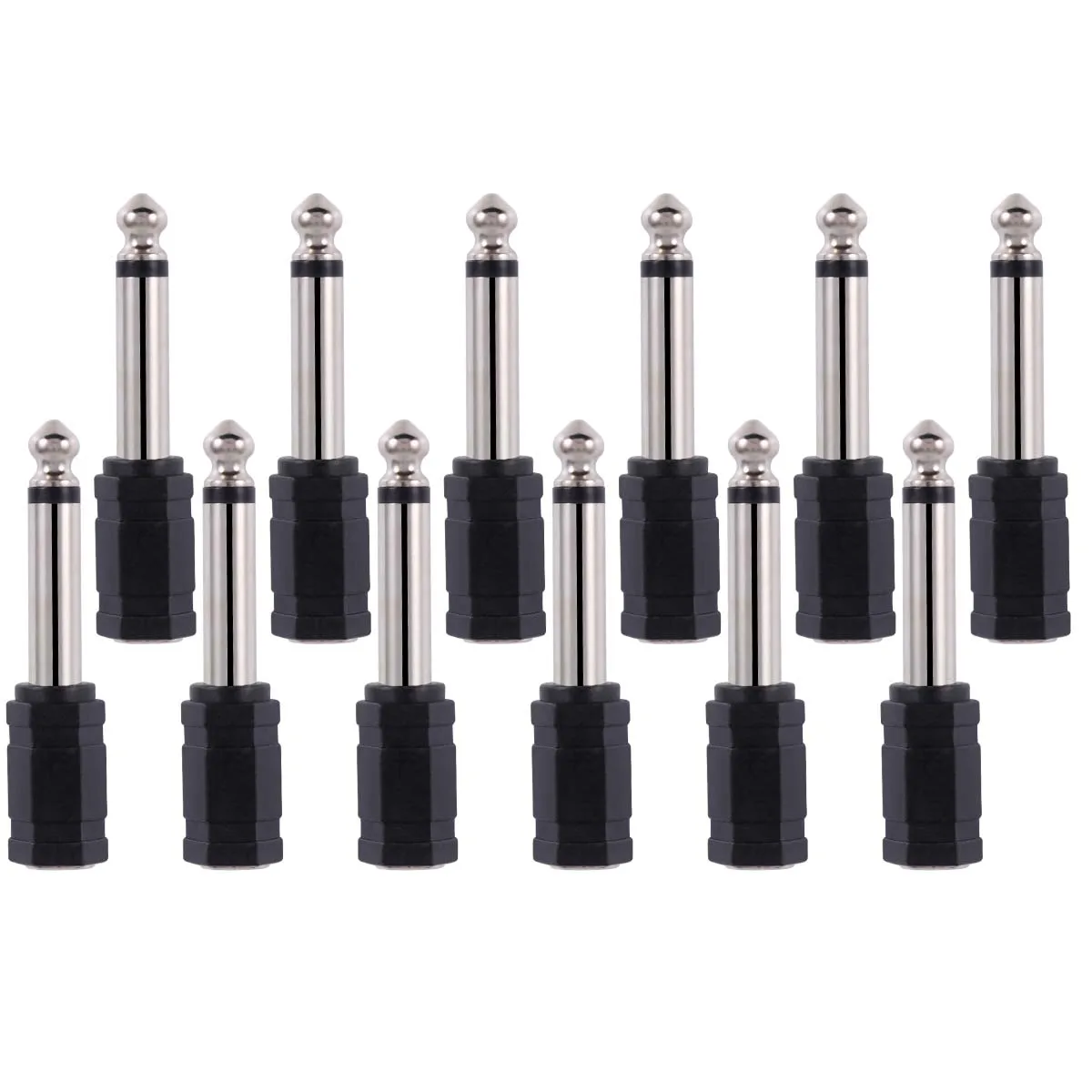 

6.35mm to 3.5mm Jack Adapter Audio Converter Connector for Headphone Microphone Speaker Piano Keyboard Drum Amplifier Mixer